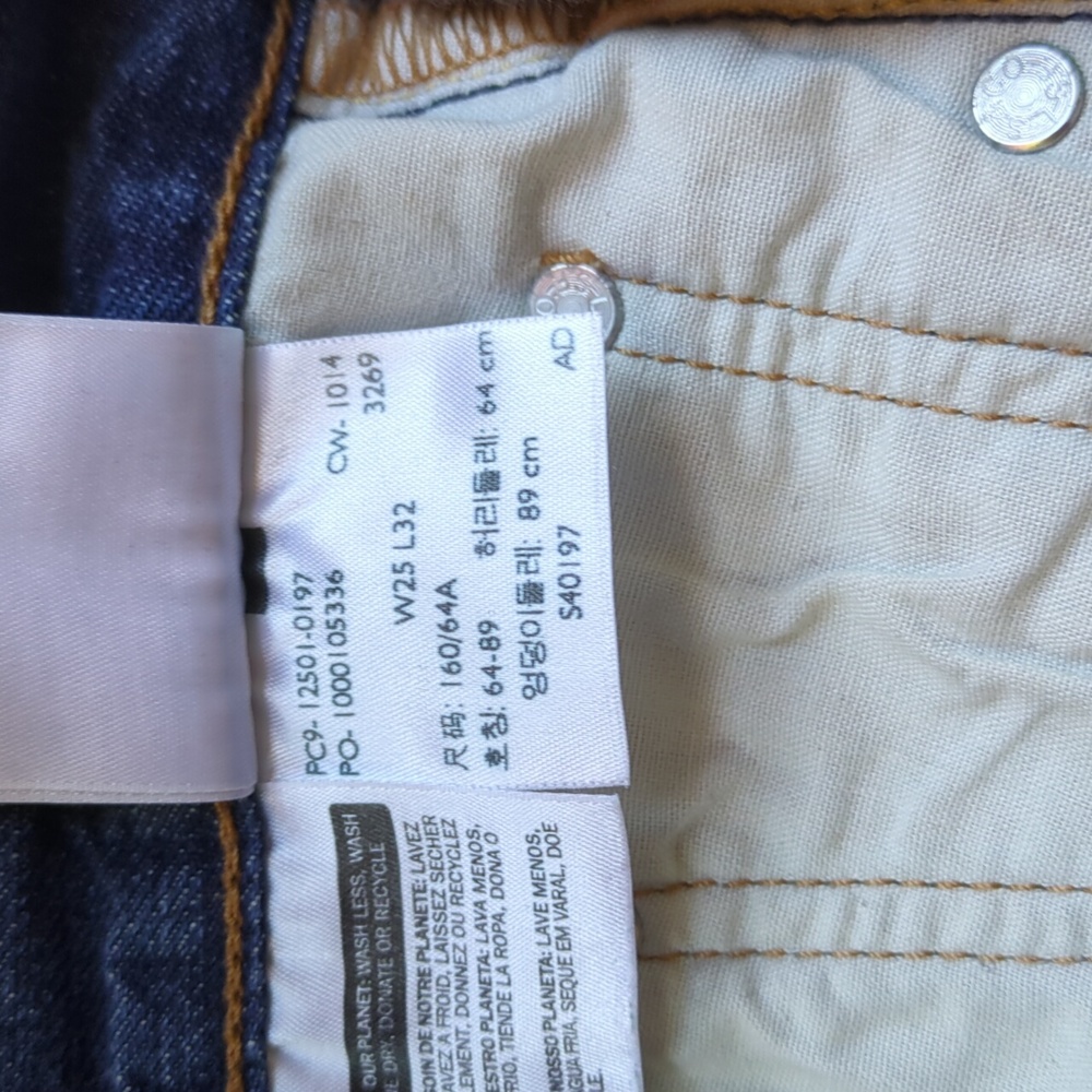Levi 501s 100% cotton jeans, W 25 L 32 - Picture 7 of 9